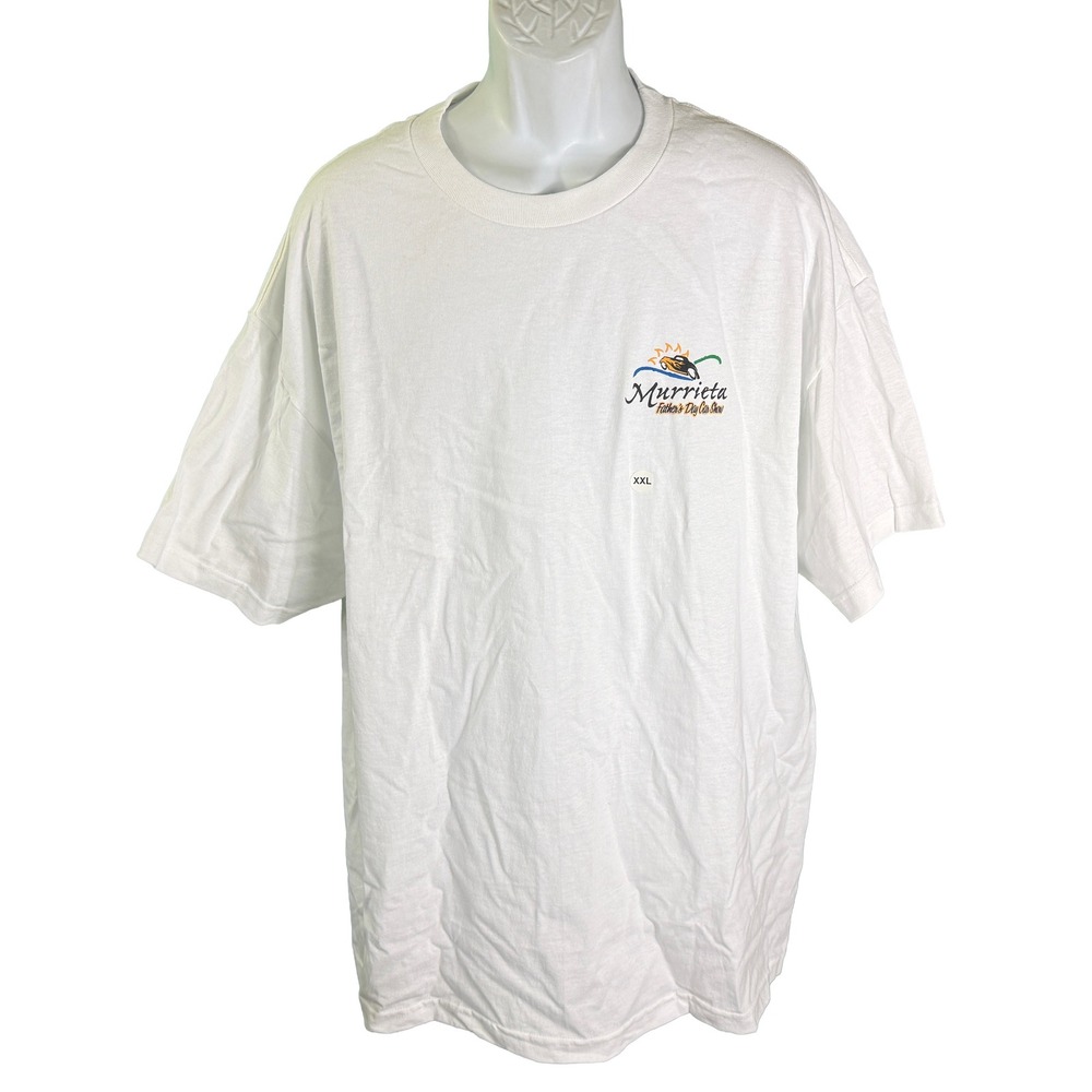 Alstyle T-Shirt Mens XXL White Murrieta Fathers Day Car Show 2017 Graphic Tee